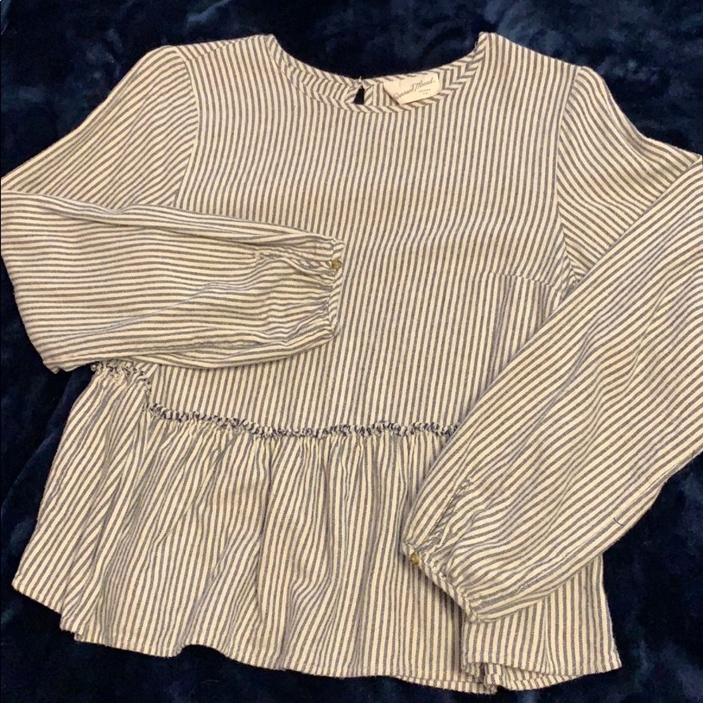 Striped Blouse, Size Small